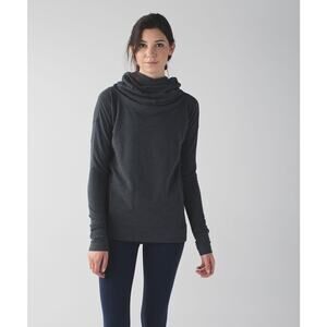 Lululemon Stress Less Hoodie Women’s Size 12 Gray Full Zip Sweatshirt ret $98